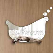 12cm BATHTUB Bathroom Door Sign With Bubbles Acrylic Modern Mirror Plaque for sale  Shipping to South Africa