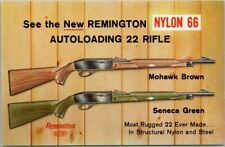 1960s REMINGTON RIFLES Advertising Postcard "AUTOLOADING 22E RIFLE Nylon 66", used for sale  Shipping to South Africa