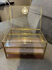 Glass jewellery box for sale  RAINHAM