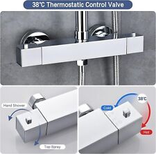 Thermostat Shower System, Square Thermostatic 38 °C Shower Mixer Set for sale  Shipping to South Africa