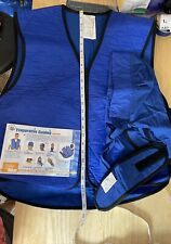 Used, Polar Products XXL Evaporative Cooling Vest, Skull Cap, Wrist Wraps Blue for sale  Saint Peter
