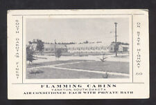 Used, YANKTON SOUTH DAKOTA SD FLAMINGO CABINS MOTEL VINTAGE ADVERTISING POSTCARD for sale  Shipping to South Africa