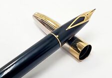 Pluma estilográfica Sheaffer Legacy oro amarillo 18k pluma con tapa plateada y dorada EE. UU. segunda mano  Embacar hacia Mexico