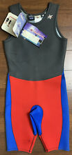 New Billabong Mens Spring 2000 Absolute X Wetsuit Size Medium M Blue Red Black for sale  Shipping to South Africa