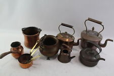 Used, Brass Copper Ware Measuring Pans Kettles Cauldrons Handled Jug Vintage x12 6040g for sale  Shipping to South Africa