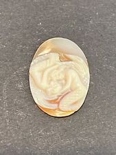 Antique Hand Carved Shell Cameo of Twins or 2 Mermaids and Signed for sale  Shipping to South Africa