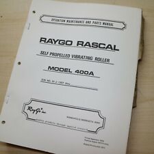 RAYGO RASCAL 400A Compactador Rolo Peças Operador Manutenção Manual do Proprietário Livro comprar usado  Enviando para Brazil