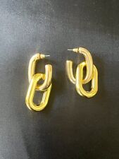 Golden Hoop Earrings Style Paco Rabanne  comprar usado  Enviando para Brazil
