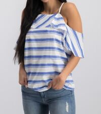CALVIN KLEIN White Blue Stripe Top Size Medium for sale  Shipping to South Africa