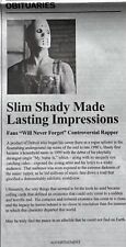 Eminem Slim Shady Detroit Free Press Obituário Morte Anúncio Promocional 13 de Maio de 2024 RARO, usado comprar usado  Enviando para Brazil