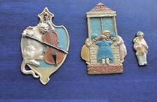 Antique Nursery Rhyme Plaques no 5 and 11 made in the USA for sale  Camano Island