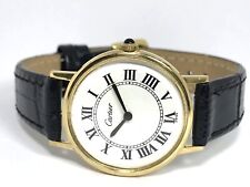 RELÓGIO VINTAGE 1978 CARTIER PRÉ-MUST REDONDO FEMININO 28mm banhado a ouro 18K, corda manual comprar usado  Brasil 