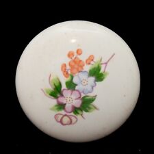 Puxador de armário redondo branco flor cerâmica porcelana vintage 1 1/2" d comprar usado  Enviando para Brazil