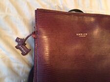 Radley burgundy handbag backpack rucksack leather crocodile pattern  for sale  BOLTON