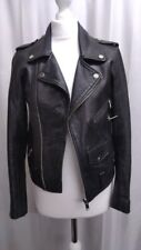 zara black leather jacket for sale for sale  SEVENOAKS