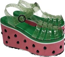 Sandálias Sugar Thrillz plataforma melancia verde rosa geléia 8M comprar usado  Enviando para Brazil