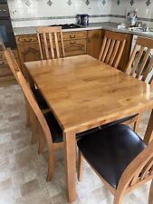 yew dining table chairs for sale  WESTON-SUPER-MARE