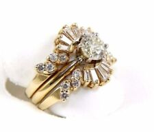 Used, 2Ct Round Cut Lab Created Diamond Cluster Engagement Ring 14K Yellow Gold Plated for sale  Shipping to South Africa