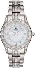 Bulova 96L116 relógio feminino vestido Swarovski cristais mostrador esfregão aço inoxidável comprar usado  Enviando para Brazil