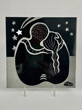 Amy Dallas 6” Carved Granite Art Tile Couple Star Gazing Signed for sale  Shipping to South Africa