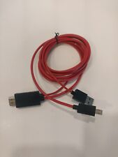 Cabo Samsung Galaxy S3 4 5 i9300 11 pinos MHL micro USB para HDMI 1080P TV vermelho  comprar usado  Enviando para Brazil