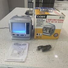 Coby CX-TV1 5" Portable Analog CRT Black and White Television AM/FM Radio 2003 for sale  Shipping to South Africa