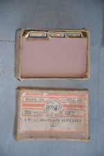 Vintage Roneo Marchio Tinta Unita Alfabeto Misura Inscatolato Set, Inghilterra for sale  Shipping to South Africa