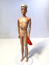 Vintage 1960 Ken Doll With Painted Brown Hair Brunette  Straight Legs 2 Hats for sale  Shipping to South Africa