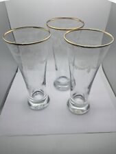 vintage glasses etched gold for sale  Branford