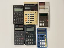 Lote de 6 Calculadoras Texas Instruments Matemática HP Scientific Radio Shack Não Testado comprar usado  Enviando para Brazil