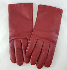 Käytetty, Vintage 1990s Womens Aris Leather Gloves Red Lined Size M  myynnissä  Leverans till Finland
