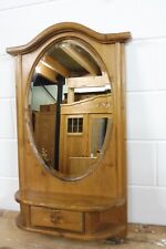 Old Vintage Dutch wall cabinet mirror hanging cabinet pine wood, used for sale  Shipping to South Africa