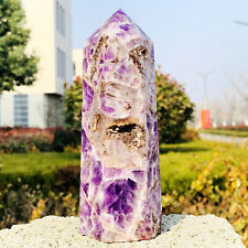 Obelisco de cristal quartzo ametista sonho natural 540G varinha ponto pedra de cura comprar usado  Enviando para Brazil