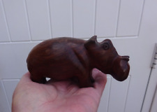 Hippopotamus ornament wooden for sale  Shipping to Ireland