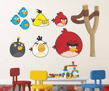 Calcomanía de pared de diseño artístico de Angry Birds para niños decoración del hogar mural, usado segunda mano  Embacar hacia Argentina