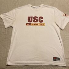 Nike USC Trojans Basketball White Shirt Size 2XL XXL Dri Fit Athletic Gym, used for sale  Shipping to South Africa