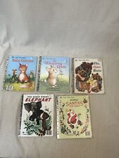 5 Little Golden Book Disney Papai Noel Ursos Elefante Coelho Animais Crianças Vintage comprar usado  Enviando para Brazil