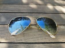 Óculos de sol Ray Ban aviador grande metal armação dourada lentes degradê azul 58, usado comprar usado  Enviando para Brazil