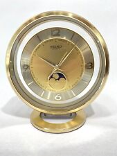 Used, Vintage Seiko Moon Phase Mantle Desk Shelf Clock Made Japan Cal 42306 Quartz for sale  Saint Petersburg