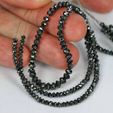 Black Diamonds Rondelles Beads. 4 mm - 5 mm Size.20 inch Strand for sale  Shipping to South Africa