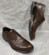 Structure Made In Italy Men's Brown Leather Lace Up Dress Shoes Size US 9D 69334 for sale  Shipping to South Africa