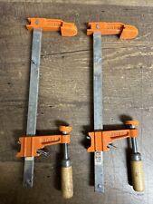 2 JORGENSEN Adjustable 8" Clamps #3708-LD Light Duty Steel Bar Clamps USA-Nice for sale  Shipping to South Africa