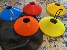 60 peças cones de disco de futebol auxiliar de marcação de campo de treinamento de agilidade futebol com bolsa de transporte comprar usado  Enviando para Brazil