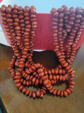 Red wooden beads for sale  Mount Holly