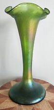 Pallme-König Art Nouveau Green Iridescent Art Glass Vase Antique c.1900 for sale  Shipping to South Africa