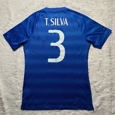 Usado, Camiseta deportiva de fútbol Nike Brasil 2014-2015 Thiago Silva edición de jugador talla M segunda mano  Embacar hacia Mexico