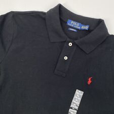 Camisa polo de golfe Ralph Lauren juvenil masculina GG (18-20) preta algodão manga curta comprar usado  Enviando para Brazil
