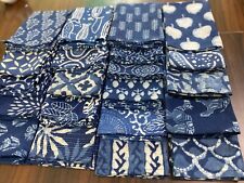 Block Print Table Napkin Indigo Blue Cotton Floral Kitchen Table Linen Indian, used for sale  Shipping to South Africa