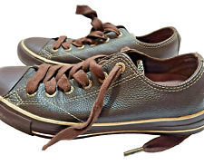 Usado, Zapatos de cuero marrón Converse All Star top bajo M 6 W 8 mandril Taylor segunda mano  Embacar hacia Argentina