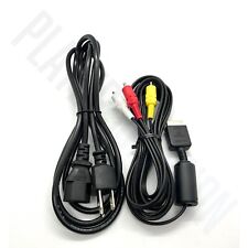 Sony PlayStation 3 PS3 Fat Bundle Power Cord & OEM Sony Av Cable FAST SHIPPING for sale  Shipping to South Africa